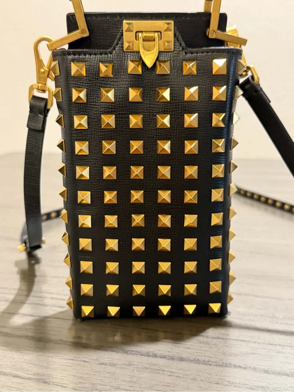 Valentino Garavani Black Studded Crossbody Bag - Picture 6 of 14